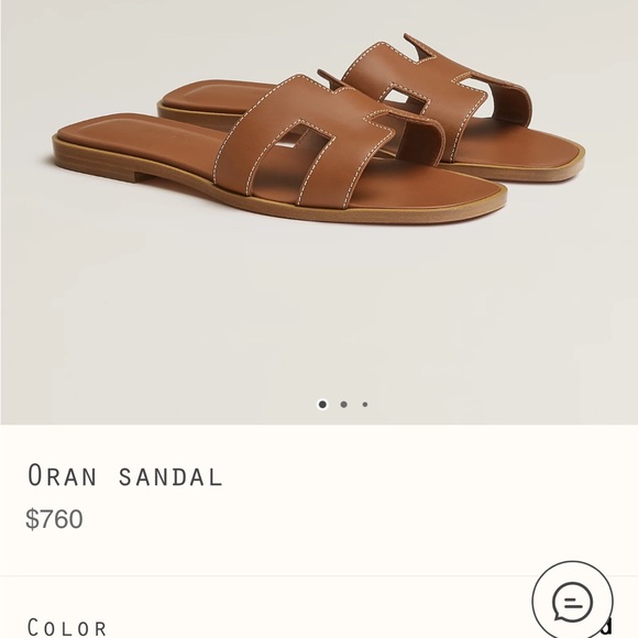 Brown and White Leather Slip-On Sandals - Picture 12 of 14